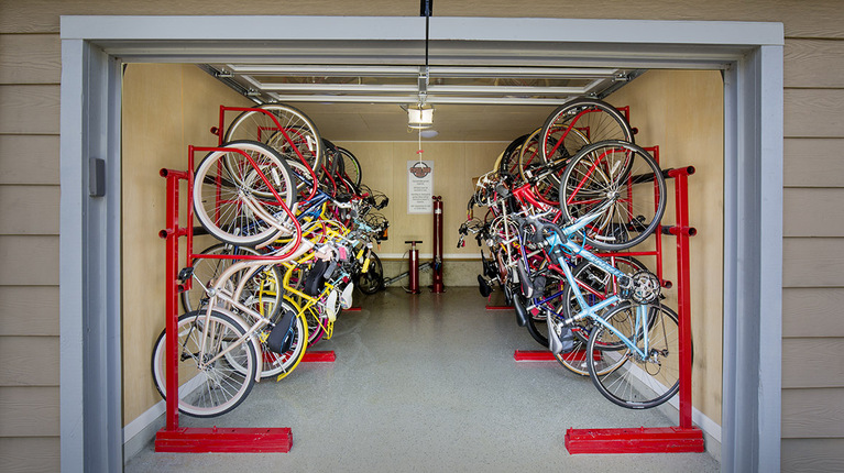 Cycle Hub with Indoor Storage and Repair Station