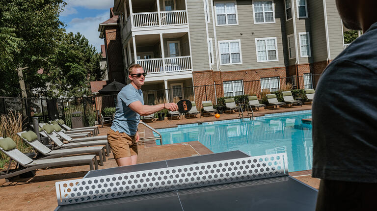 Poolside Ping-Pong Table