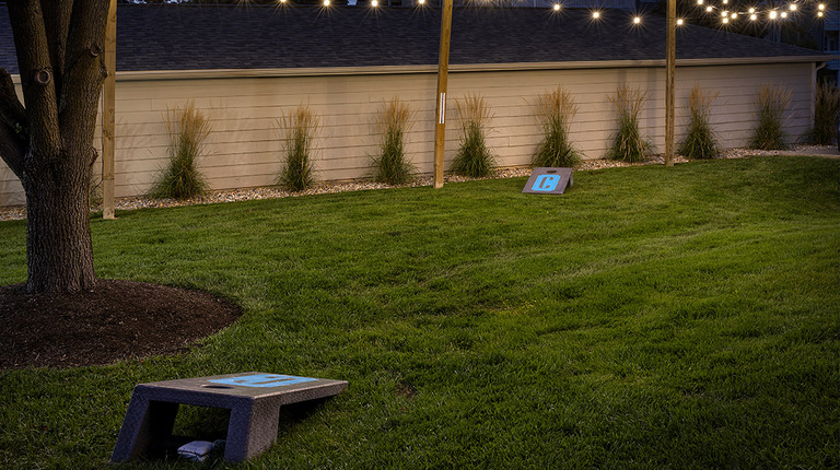 Outdoor Courtyard with Games