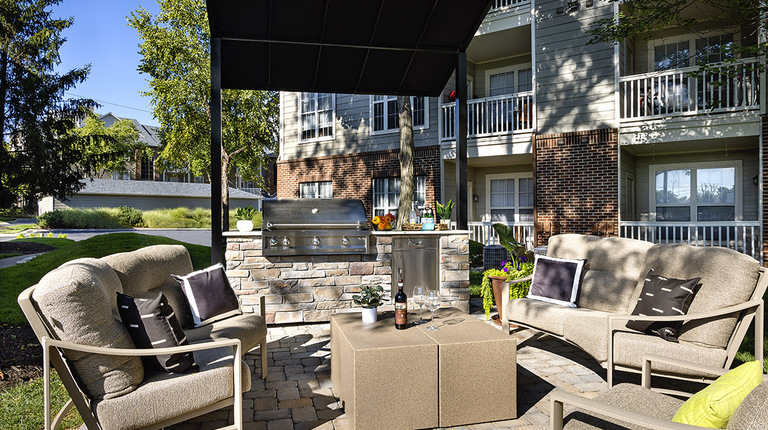 Outdoor Chef's Kitchen with Lounge Space